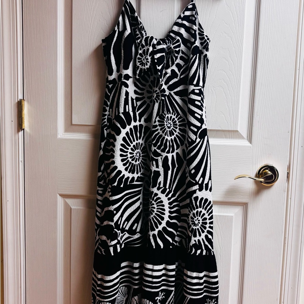 Sofia by Sofia Vergara Black and White Maxi Dress